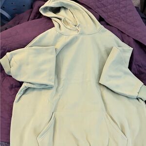 Women's Light Sage Green Hoodie Jacket - Brand Not Visible